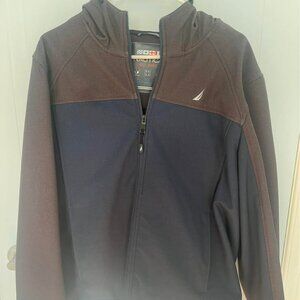 Nautica Mens Hooded Jacket Large two-toned